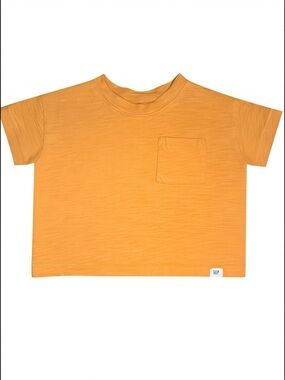 Baby Gap Tangerine Pocket Tee 6-12 Months Orange 100% Cotton Natural Fibers Top